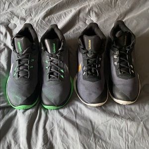 2 pairs of Nike zoom evidence